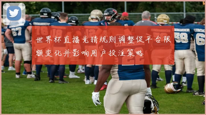 世界杯直播竞猜规则调整促平台限额变化并影响用户投注策略